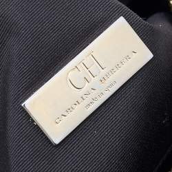 Pre Owned Carolina Herrera Brown Leather Chain Tassel Crossbody Bag