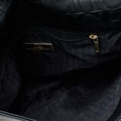 Pre Owned Carolina Herrera Black Leather Flap Shoulder Bag