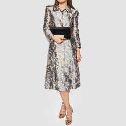 Pre Owned Carolina Herrera Black Leather Logo Metal Flap Clutch