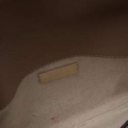 Pre Owned Carolina Herrera Black Leather Logo Metal Flap Clutch