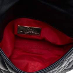 Pre Owned Carolina Herrera Black Quilted Leather Chain Shoulder Bag