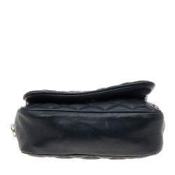 Pre Owned Carolina Herrera Black Quilted Leather Chain Shoulder Bag