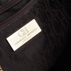 Carolina Herrera Orange Leather Chain Hobo