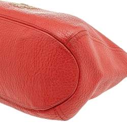Carolina Herrera Orange Leather Chain Hobo