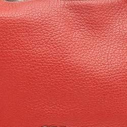 Carolina Herrera Orange Leather Chain Hobo