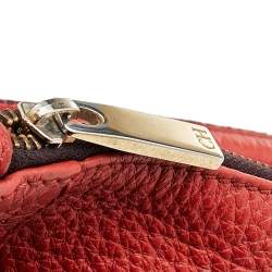 Carolina Herrera Orange Leather Chain Hobo