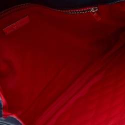 Pre Owned Carolina Herrera Navy Blue Quilted Leather Flap Chain Shoulder Bag