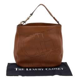 Carolina Herrera Brown Leather Hobo