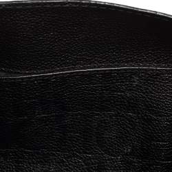 Pre Owned حقيبة كارولينا هيريرا مينويتو قلاب يد علوية جلد أسود 