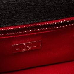 Pre Owned حقيبة كارولينا هيريرا يد علوية جلد وكانفاس مقوى مونوغرامي بني 