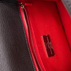 Pre Owned حقيبة كارولينا هيريرا يد علوية جلد وكانفاس مقوى مونوغرامي بني 