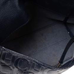 مملوكة مسبقًا حقيبة كارولينا هير يرا مينويتو جلد أزرق كحلي بقلاب ويد علوية 