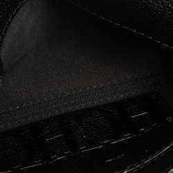 Pre Owned Carolina Herrera Black Leather Flap Chain Shoulder Bag