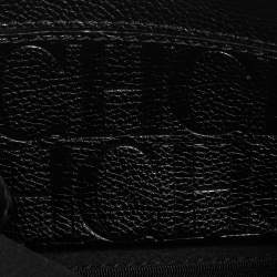 Pre Owned Carolina Herrera Black Leather Flap Chain Shoulder Bag