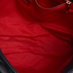 Pre Owned Carolina Herrera Black Quilted Leather Flap Chain Shoulder Bag