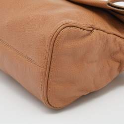 Pre Owned CH Carolina Herrera Brown Leather Minuetto Top Handle Bag