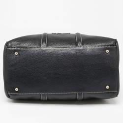 Carolina Herrera Black Leather Large Matteo Tote