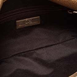 Pre Owned CH Caroline Herrera Gold Leather Bow Clutch