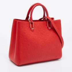 Pre Owned CH Carolina Herrera Red Leather Tote