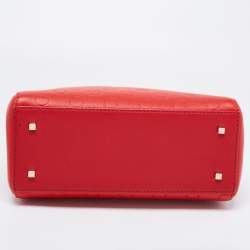 Pre Owned CH Carolina Herrera Red Leather Tote