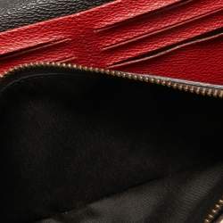 Pre Owned CH Carolina Herrera White/Red Monogram Coated Canvas and Leather Wallet On Chain