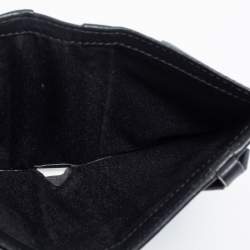 Pre Owned CH Carolina Herrera Black Leather Bow Compact Wallet