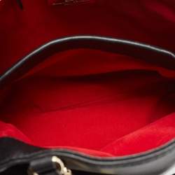 Pre Owned Carolina Herrera Black Leather Charm Tote