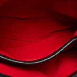 Pre Owned Carolina Herrera Black Leather Charm Tote