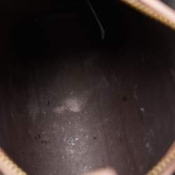 Pre Owned حقيبة يد كارولينا هيريرا قفل ماترايوشكا جلد وكانفاس مقوى مونوغرامى وردية / بيج 