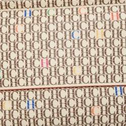 Carolina Herrera Red/Beige Monogram Coated Canvas and Leather Traveler Shoulder Bag