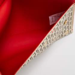 Carolina Herrera Red/Beige Monogram Coated Canvas and Leather Traveler Shoulder Bag