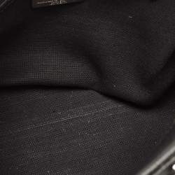 Pre Owned Carolina Herrera Black Embossed Leather Duke Satchel