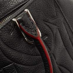 Pre Owned Carolina Herrera Black Embossed Leather Duke Satchel