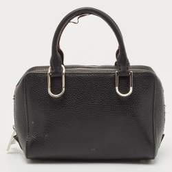 Pre Owned Carolina Herrera Black Leather Duke Satchel