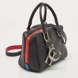 Pre Owned Carolina Herrera Black Leather Duke Satchel