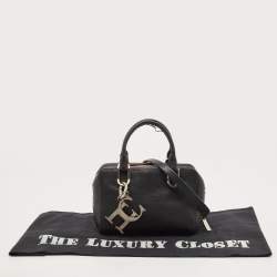 Pre Owned Carolina Herrera Black Leather Duke Satchel
