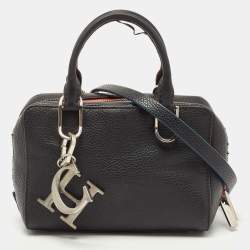 Pre Owned Carolina Herrera Black Leather Duke Satchel