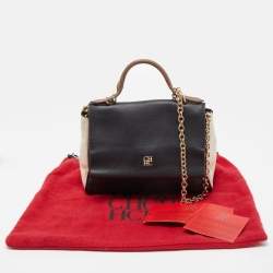 Carolina Herrera Multicolor Leather Mini Minuetto Top Handle Bag