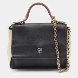 Carolina Herrera Multicolor Leather Mini Minuetto Top Handle Bag