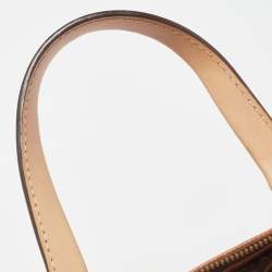 Pre Owned Carolina Herrera Metallic Leather Andy Boston Bag