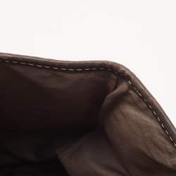  Carolina Herrera Beige/Brown Monogram Canvas and Leather Studded Shopper Tote