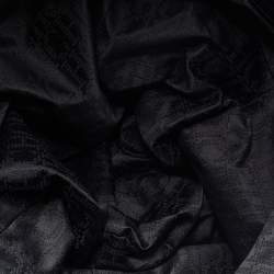 Pre Owned Carolina Herrera Black Monogram Leather Chain Tote