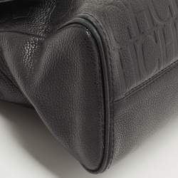 Carolina Herrera Black Leather Minuetto Flap Top Handle Bag