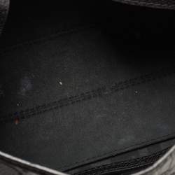 Carolina Herrera Black Leather Minuetto Flap Top Handle Bag