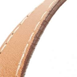 Carolina Herrera Brown/Beige Monogram Canvas and Leather Patchwork Tote