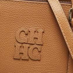 Pre Owned  Carolina Herrera Tan Leather Matteo Tote 