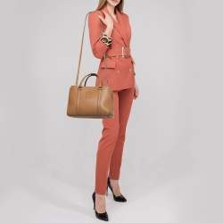 Pre Owned  Carolina Herrera Tan Leather Matteo Tote 