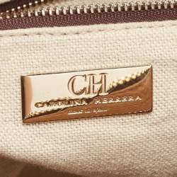 Pre Owned  Carolina Herrera Tan Leather Matteo Tote 