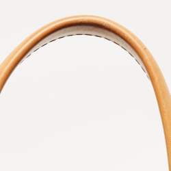 Pre Owned  Carolina Herrera Green Monogram Embossed Leather Andy Tote