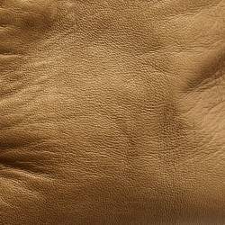 Pre Owned  Carolina Herrera Bronze Monogram Embossed Leather Chain Bag